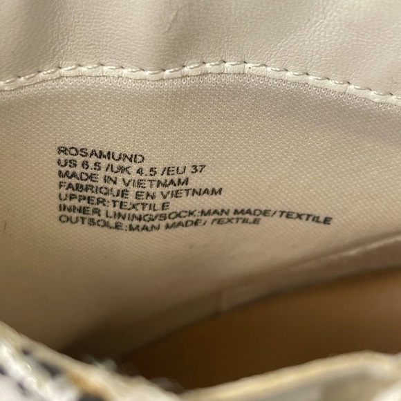 Shoedazzle Rosamund Block Heel Ankle Boot White Tweed Fabric Pointed Toe Sz 6.5 - Picture 10 of 12